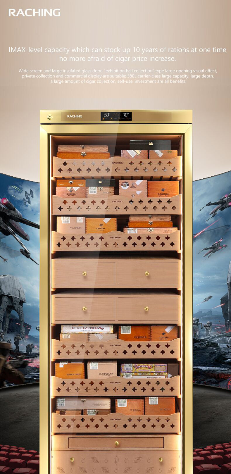 Raching MON5800A cigar humidor cabinet