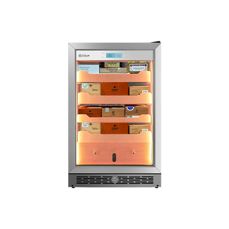 ZIEUN stainless steel cigar humidor