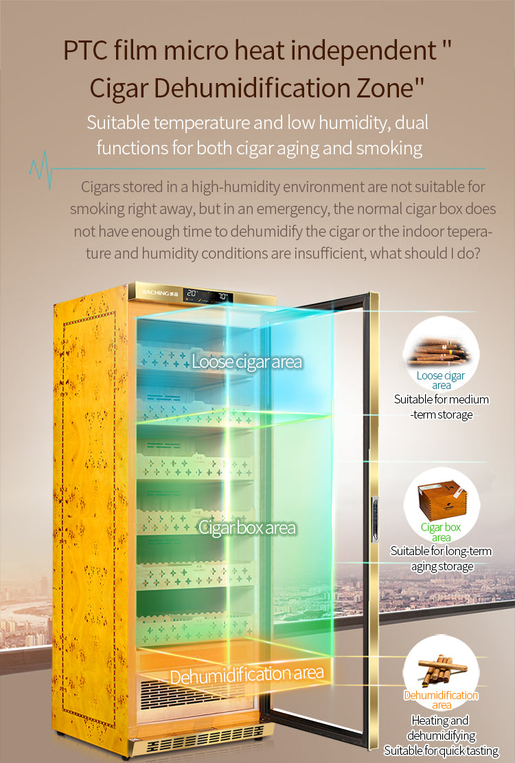 Raching MON2800 Climate Control Humidor Cabinet with Ammonia Removal