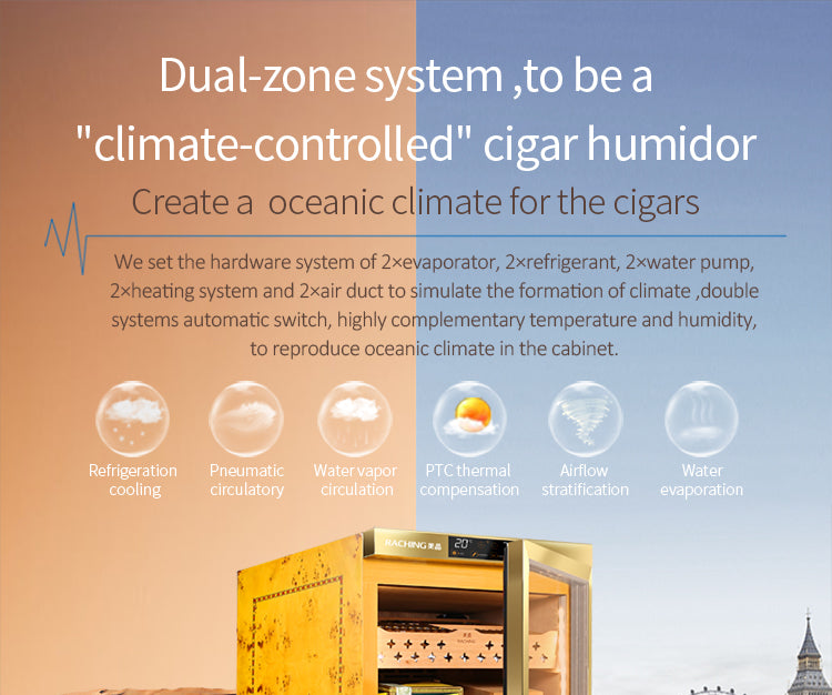 Raching MON800 Humidor Climate Control  Cabinet with Ammonia Removal