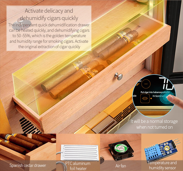 Raching MON800 Humidor Climate Control  Cabinet with Ammonia Removal