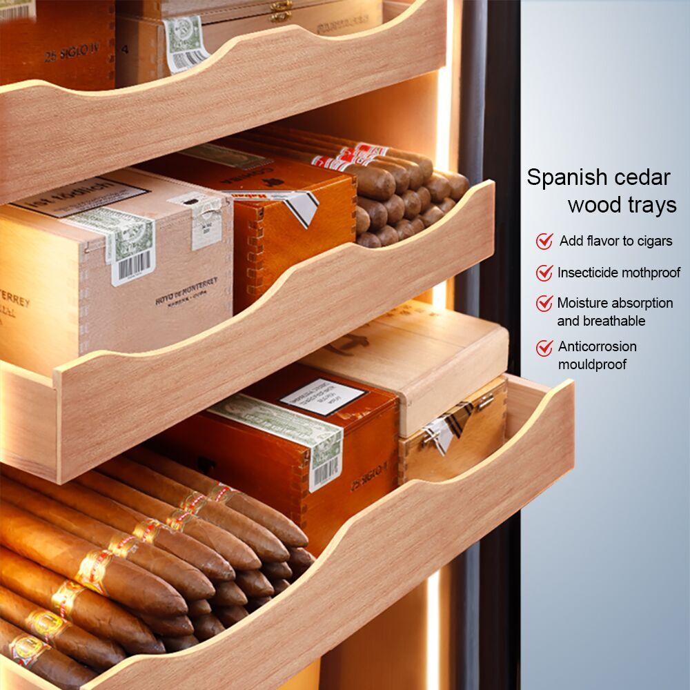 Raching Electric Cigar Humidor, Cigar Climate Control Cabinet, MA50 Cigar Humidor Cabinet